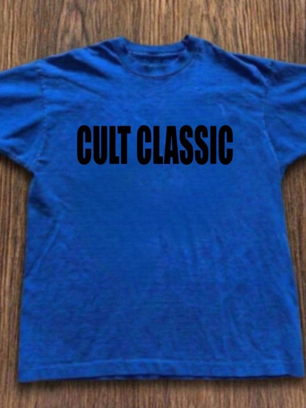 Gildan Blue T-Shirt with Black 'CULT CLASSIC' Print